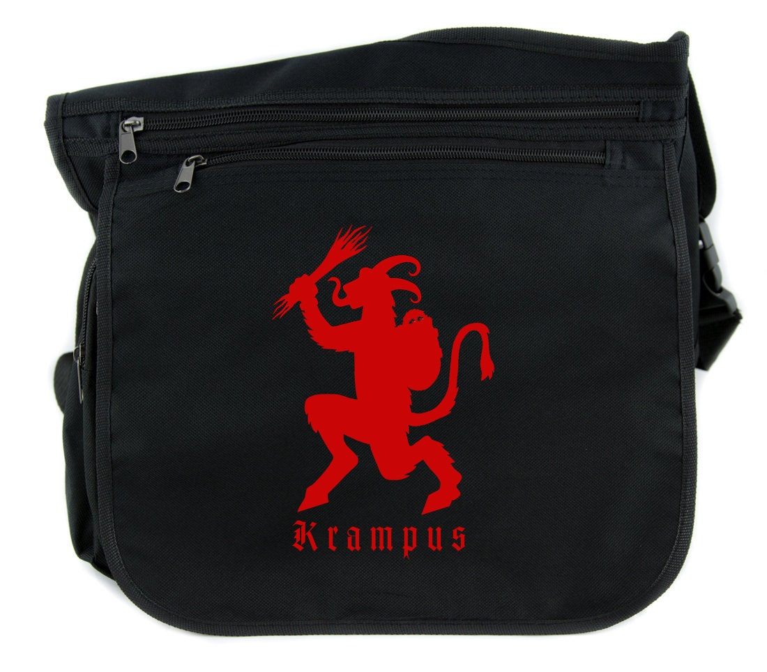 Red Krampus Crossbody Messenger Bag School Work Christmas Etsy
