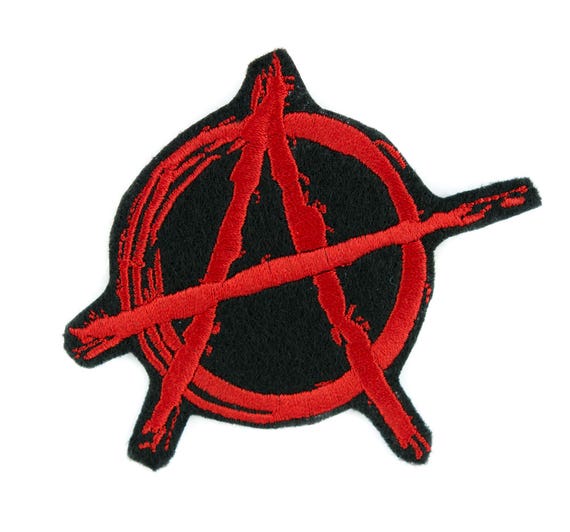 Red Ankh Egyptian Hieroglyph Patch Iron on Applique Alternative Clothing Life