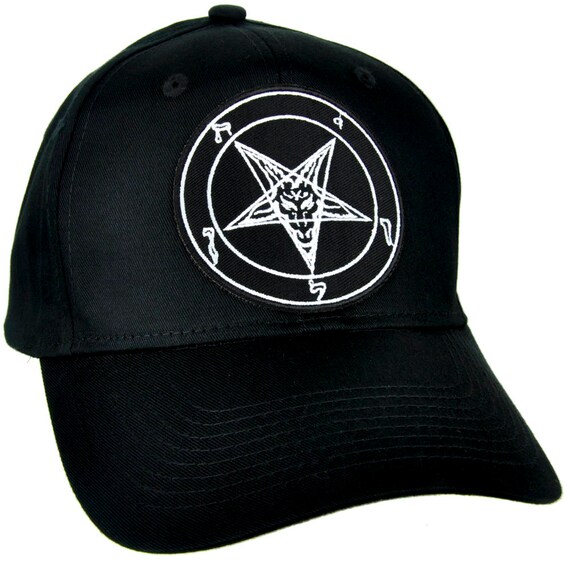 BAPHOMET Beanie Cappello Ricamato Pentagramma satantic occulto Chiesa di Satana Gotico