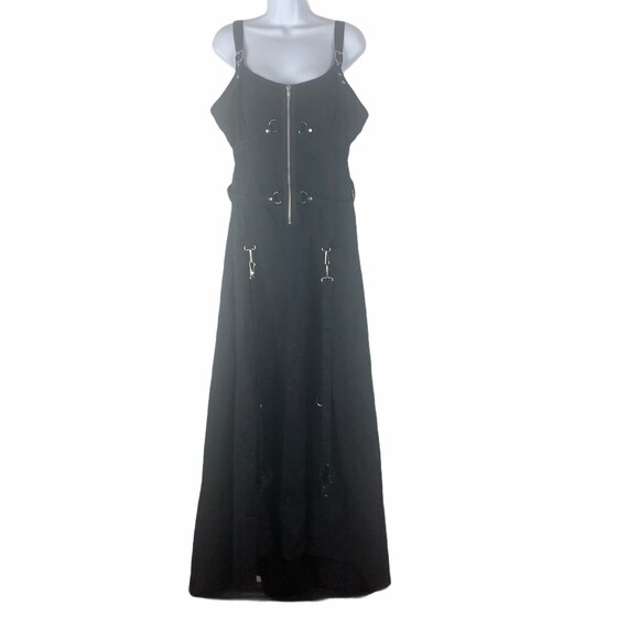 Vintage Lip Service Black Dress Gown w/ Hand Cuffs