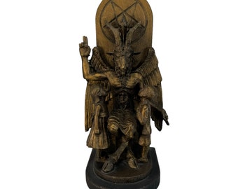 The Satanic Temple Baphomet Statue By Dellamorte & Co Occult Lucifer Bronze Color