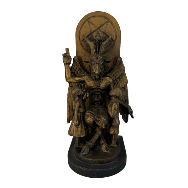 The Satanic Temple Baphomet Statue By Dellamorte & Co Occult Lucifer Bronze Color