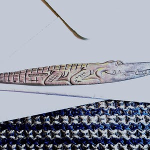 Precioso abrecartas plateado Gator: ¡un regalo ideal para papá! Vintage de los años 90, en perfecto estado, con la elegante marca Reed-Barton.