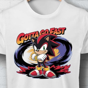 Sonic Shadow-T-shirt: snel gaan! Vet, Shadow The Hedgehog PNG, Sonic The Hedgehog, Shadow PNG, Sonic shirt, hoge kwaliteit, Cricut, SVG