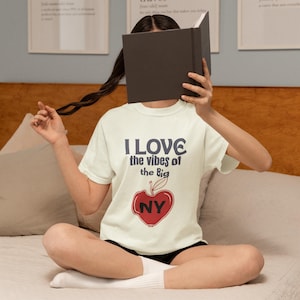 I Love NY Vibes T-Shirt, Unisex T-Shirt, New York Souvenir, Casual Gift, Summer Style, Heart Design, Gift for NY Lovers, Unique, NYC