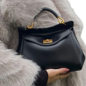 JW PEI Style Lucia Shoulder Bag for Women 2025 | Luxury Lock Handbag | Elegant High-End Crossbody Purse | Classic Fashion Tote | Versatile