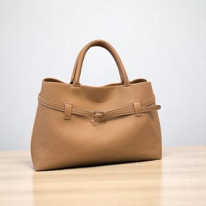 PU Leather Handbag for Women | Large Satchel Bag with Lock | Top Handle Work Bag | Elegant Shoulder Purse | Daily Tote Bag