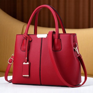 PU Leather Handbags for Women | Large Shoulder Bag | Square Tote Purse | Feminine Bolsas | New Fashion Side Bag | Daily Work Bag