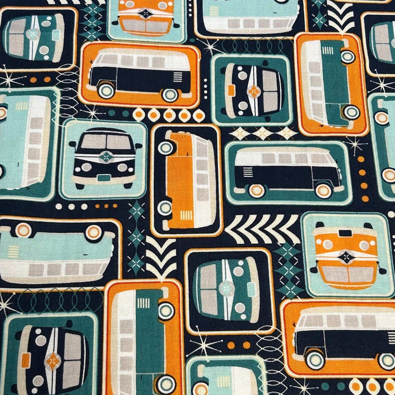 Vw Bus Fabric - Etsy