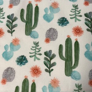 FAT QUARTER Cactus Floral cotton fabric