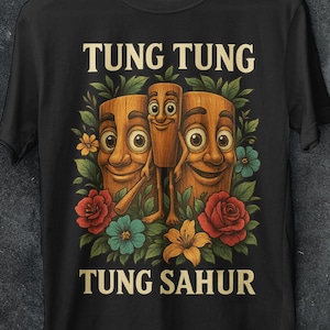 Tung Tung Tung Sahur, Retrò, Funny Shark, Meme T-shirt, green t shirt, Tralalero Tralala, Anomali Tees, Funny Meme Tees, Italian Brainrot