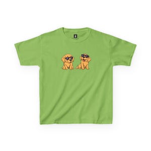 Camiseta infantil con gafas de sol para perro, estilo veraniego, regalo para amantes de los perros, ropa de juego divertida, regalo de cumpleaños, ropa para amantes de las mascotas, camiseta para niños pequeños