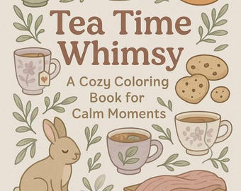 Tea Time Coloring Book: Cozy, Relaxing Designs (PDF Printable, 27 Pages)