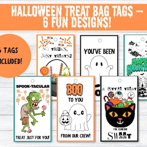 Halloween Treat Bag Tags Boo Basket Gift Tag You’ve Been Booed Printable Creepy Halloween Gift Tags for Kids and Adults