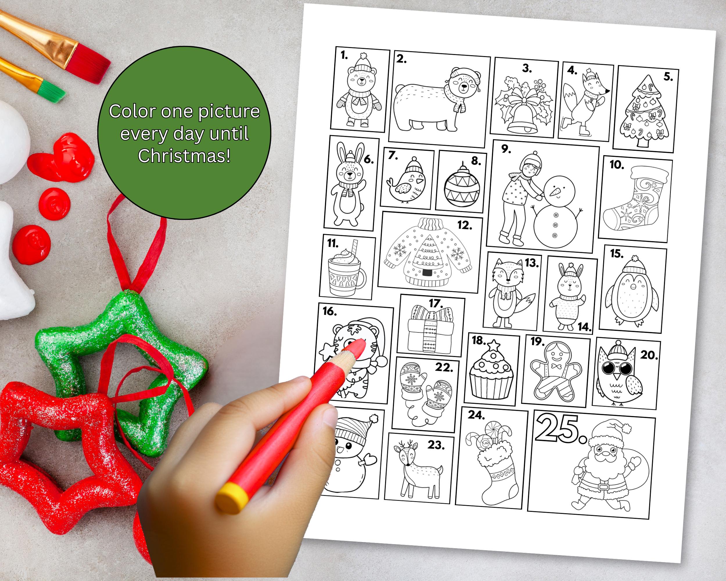 Christmas Advent Calendar 2026 Printable Christmas Countdown for Kids ...