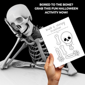 Build A Skeleton Craft Printable Halloween Activity for Kids Cut and ...