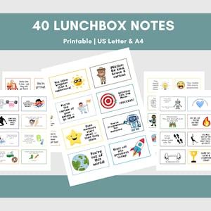 Printable Lunchbox Notes: 40 Kids Jokes & Affirmations (PDF Download)