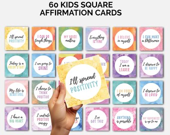 Mindfulness Affirmation Cards for Kids: Printable Lunchbox Notes (Digital Download)
