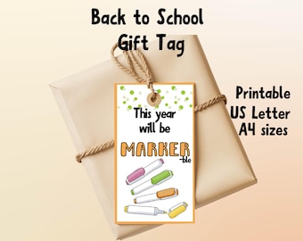 Printable Gift Tag Back to School Meet the Teacher Classroom Pun Gift Tag First Day Of School Gift Tag Welcome Students Cute Funny Gift Tag