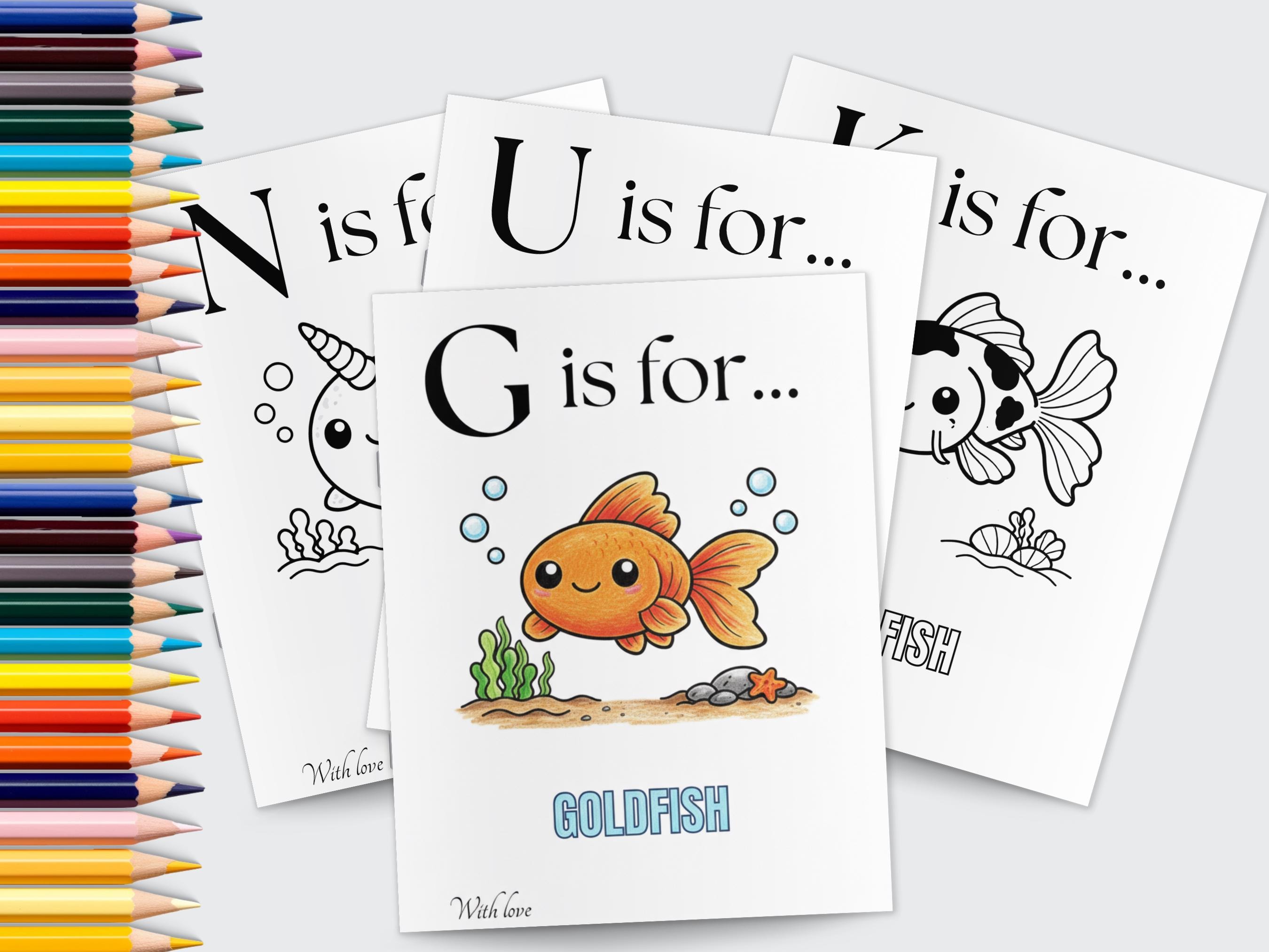 39 Awesome Animal Crafts For Kids 25 Baby Shower ABC Book, Under the Sea Animals Coloring Pages…