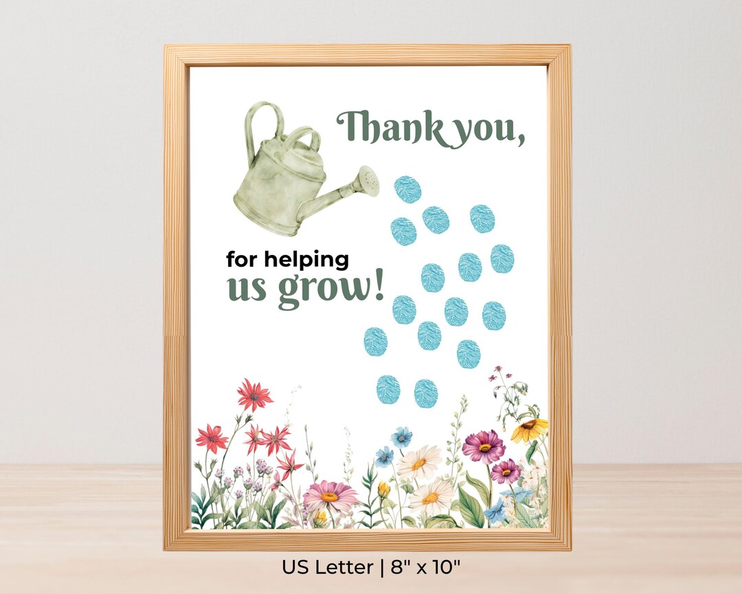 Teacher Appreciation Fingerprint Art Printable, Thank You for Helping ...