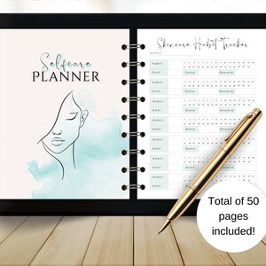 Printable Glow Up Planner, Selfcare Planner, Self Care Journal, Wellness Journal, Mental Health, Personal Growth, Beauty Routines Tracker image 2
