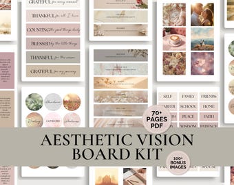 Vision Board Printables, Vision Board Kit, Vision Board Stickers, Vision Board 2027, Printable Vision Board, Manifesting, Affirmations