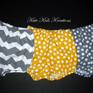Baby Boy's Diaper Cover and Necktie or Bowtie, Gray Chevron/Yellow Chevron/Gray Dots/Yellow Dots/ Red Chevron, 12M and 18M Photo Prop