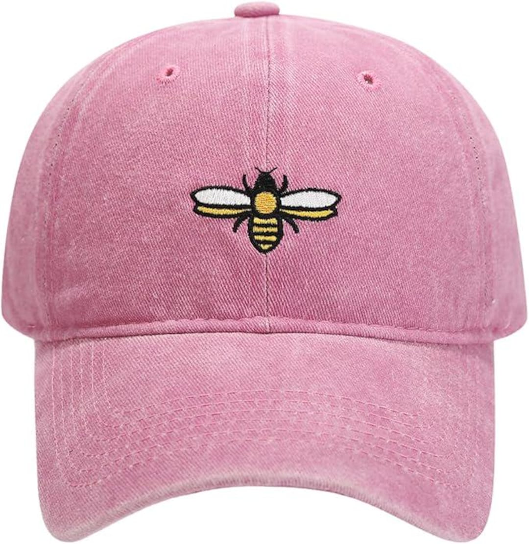 Custom Bumble Bee Baseball Hat: Embroidered Vintage Washed Cotton ...