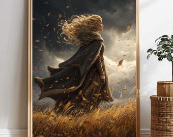 Freya Print: Norse Goddess of Love and War Viking Mythology Wall Art , Canvas, Poster (Digital Download)