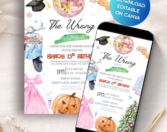 dress for the wrong party theme Creative Wrong Event Birthday Party Ideas