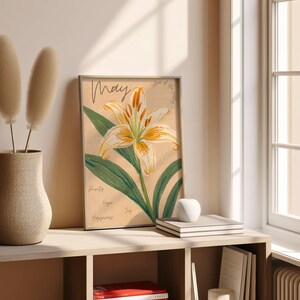 Birthflower Gift Print Lily of the Valley Print Keepsake Gift May Birthday Gift Birthflower Art Flower Wall Print Sentimental Gift