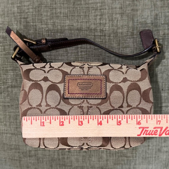 VTG Y2K Coach Signature Mini Hobo Bag Brown Jacquard … - Gem