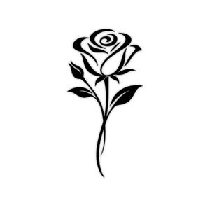 Roos SVG, minimalistische bloemen, bloem lijntekeningen SVG, Cricut gesneden bestand, omtrek botanische roos, png