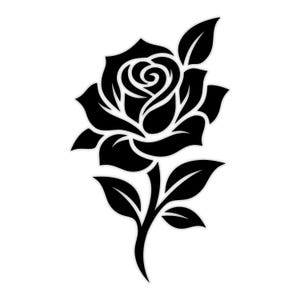 Rosen-Design SVG-Datei mit floraler Silhouette und botanischem Schnitt