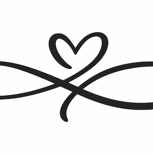 Infinity Heart SVG, Love Symbol PNG, Minimalist Design (Digital Download)