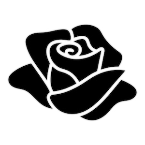 Ros Spiral Bloom SVG Blommig Linjekonst Botanisk Klippfil