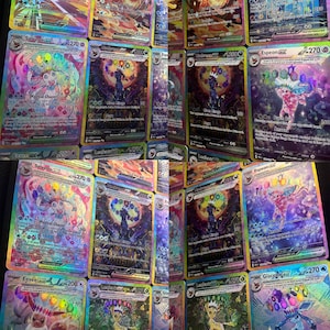 Prismatic Evolution, detail of every single card in the set, faithful holography in every corner of the card