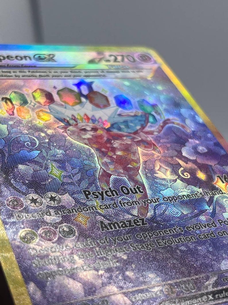 Terastal Festival & Prismatic Evolutions Eeveelutions 9 Cards Set • HOLO TEXTURED Custom Handmade Proxy/Orica • Umbreon, Espeon, Sylveon EX image 15