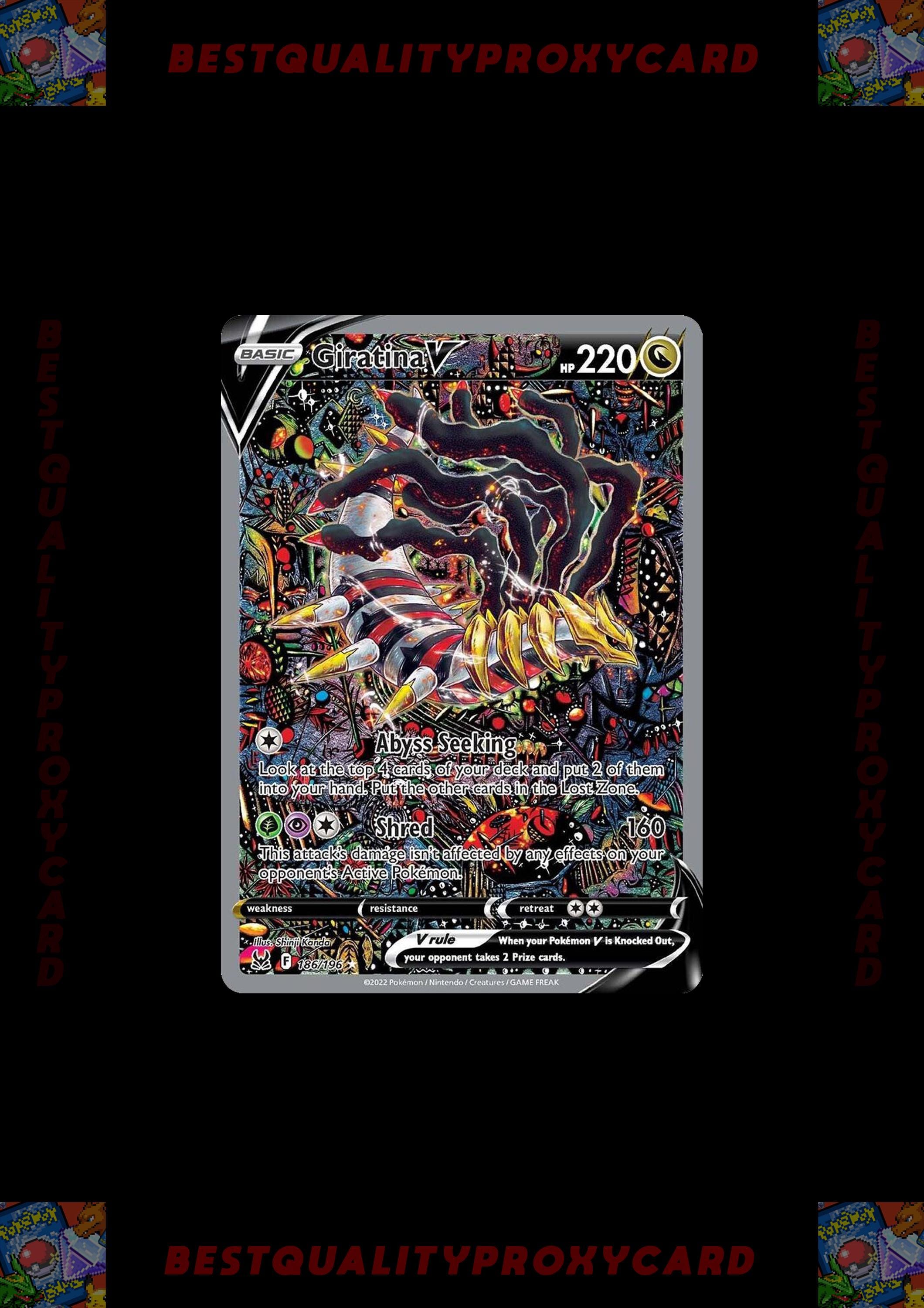 Giratina V Alternative Art • HOLO TEXTURED Custom Handmade Proxy