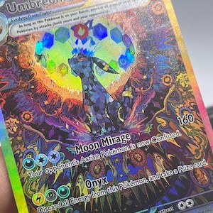 Terastal Festival & Prismatic Evolutions Eeveelutions 9 Cards Set • HOLO TEXTURED Custom Handmade Proxy/Orica • Umbreon, Espeon, Sylveon EX image 8