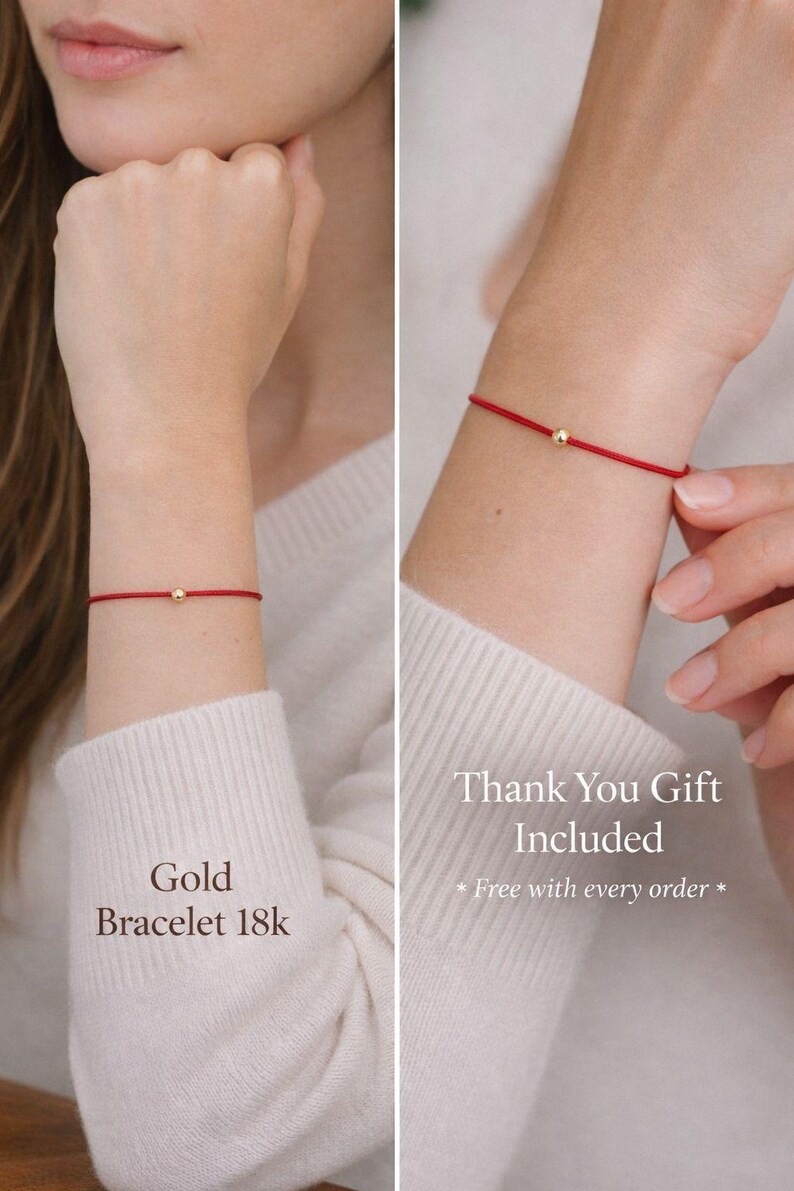 Bracciale delicato in oro 18k, bracciale in oro, bracciale in argento, bracciale rigido, regalo per San Valentino, regalo per lei, bracciale fatto a mano immagine 2