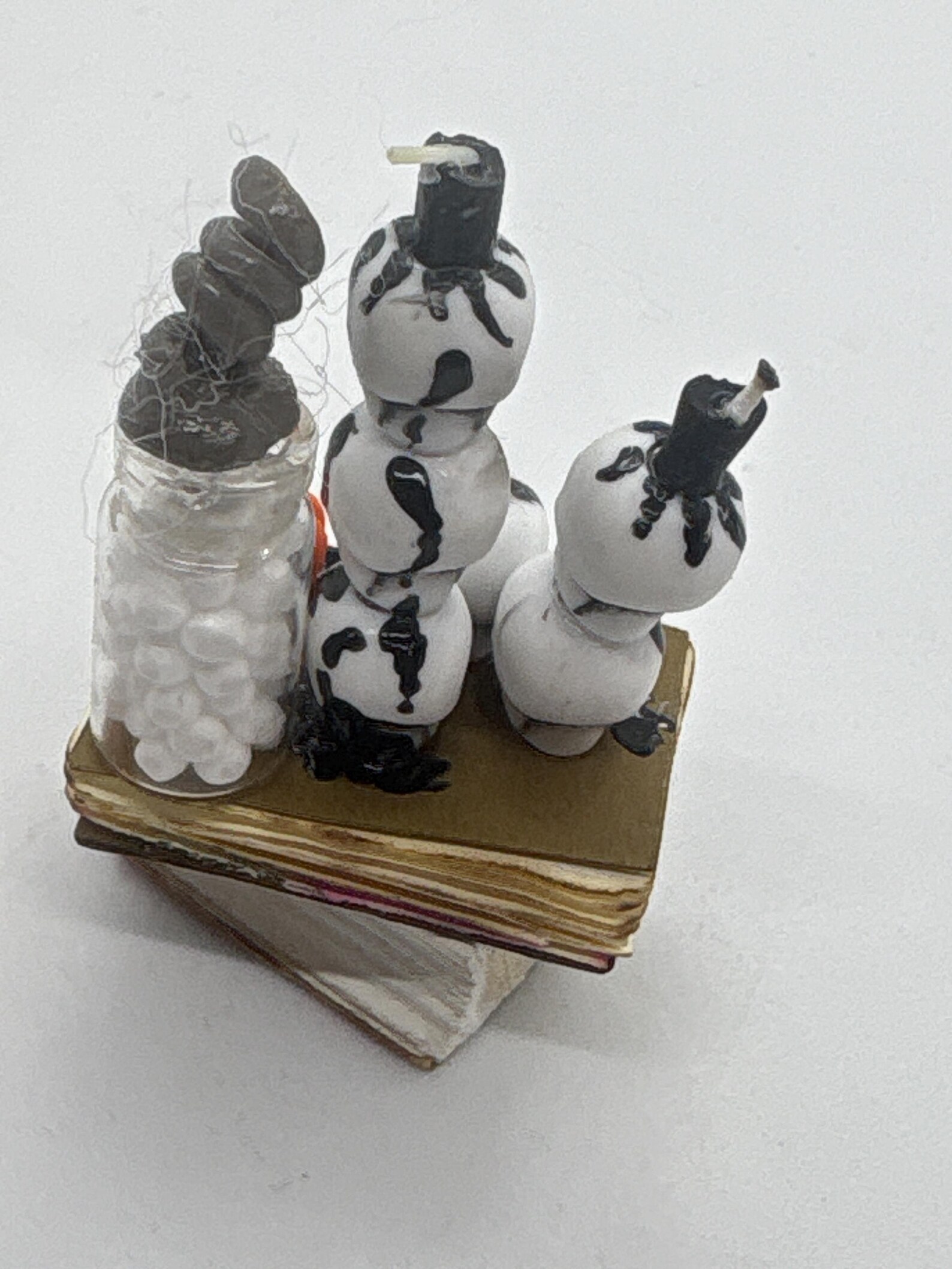 Dollhouse Mini Stack of Books Candles 1/12 Halloween Decoration - Etsy
