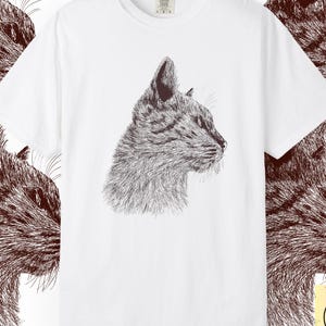 Cat Tattoo T-Shirt: 90s Retro Style Comfort Colors Tee