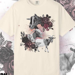 Retro Goat Comfort Colors T-Shirt: Funny Farm Animal Apparel