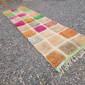 Moroccan Custom runner rug - Beni Ourain Runner rug - Pink runner rug - Hallway runner Morrocan - Soft Wool runner - Berber runner Pink rug