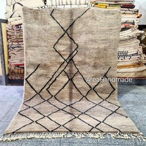 Natural Moroccan beige rug, Handmade rug ,beige color ,Moroccan rug, Wool Rug,Beni Mrirt rug, made to order, teppich