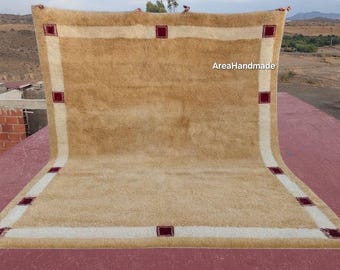 Natural beige rug, Handmade rug , Unique beige color ,Moroccan rug, Wool Rug,Beni Mrirt rug, made to order