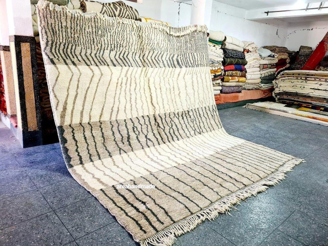 Beni Ourain Style Rug for Living Room - Beni Ourain Rug - Custom ...