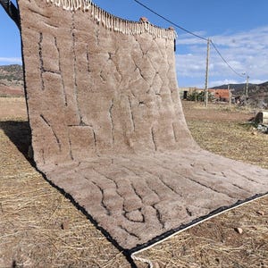 Natural beige rug, Handmade rug ,beige color ,Moroccan rug, Wool Rug,Beni Mrirt rug, made to order, Custom Morrocan rug for living room